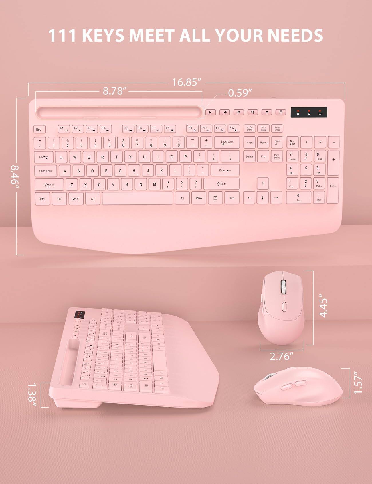 111 KEYS MEET ALL YOUR NEEDS

8.78"
16.85"
0.59"

8.46"
1.38"

4.45"
2.76"
1.57"