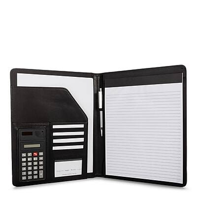 Alt View 3. Bond Street - Bond Street Faux Leather Padfolio, Black (WRC5040BS-Black) - Black.