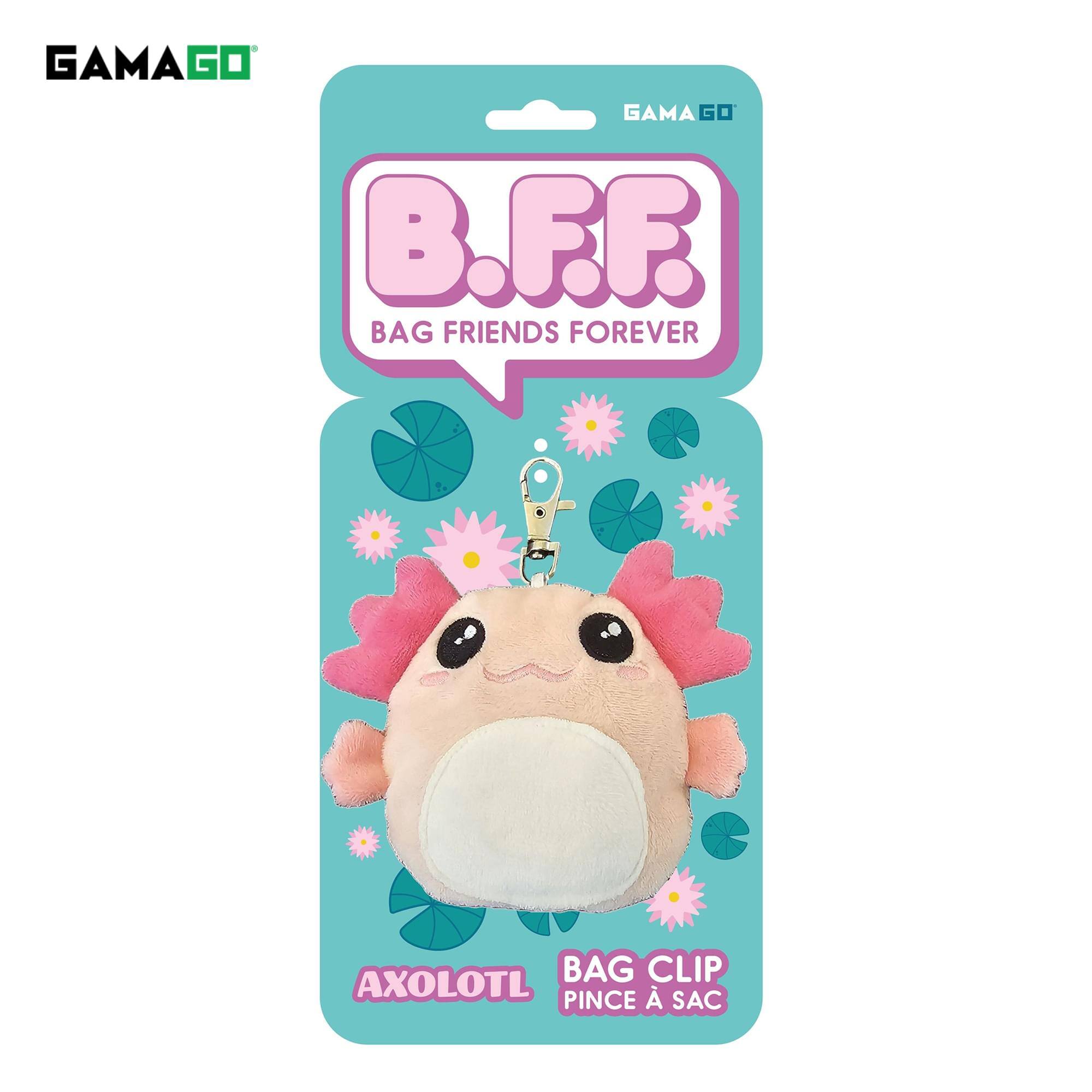 GAMAGO GAMA GO B.F.F. BAG FRIENDS FOREVER  
BAG CLIP AXOLOTL PINCE SAC