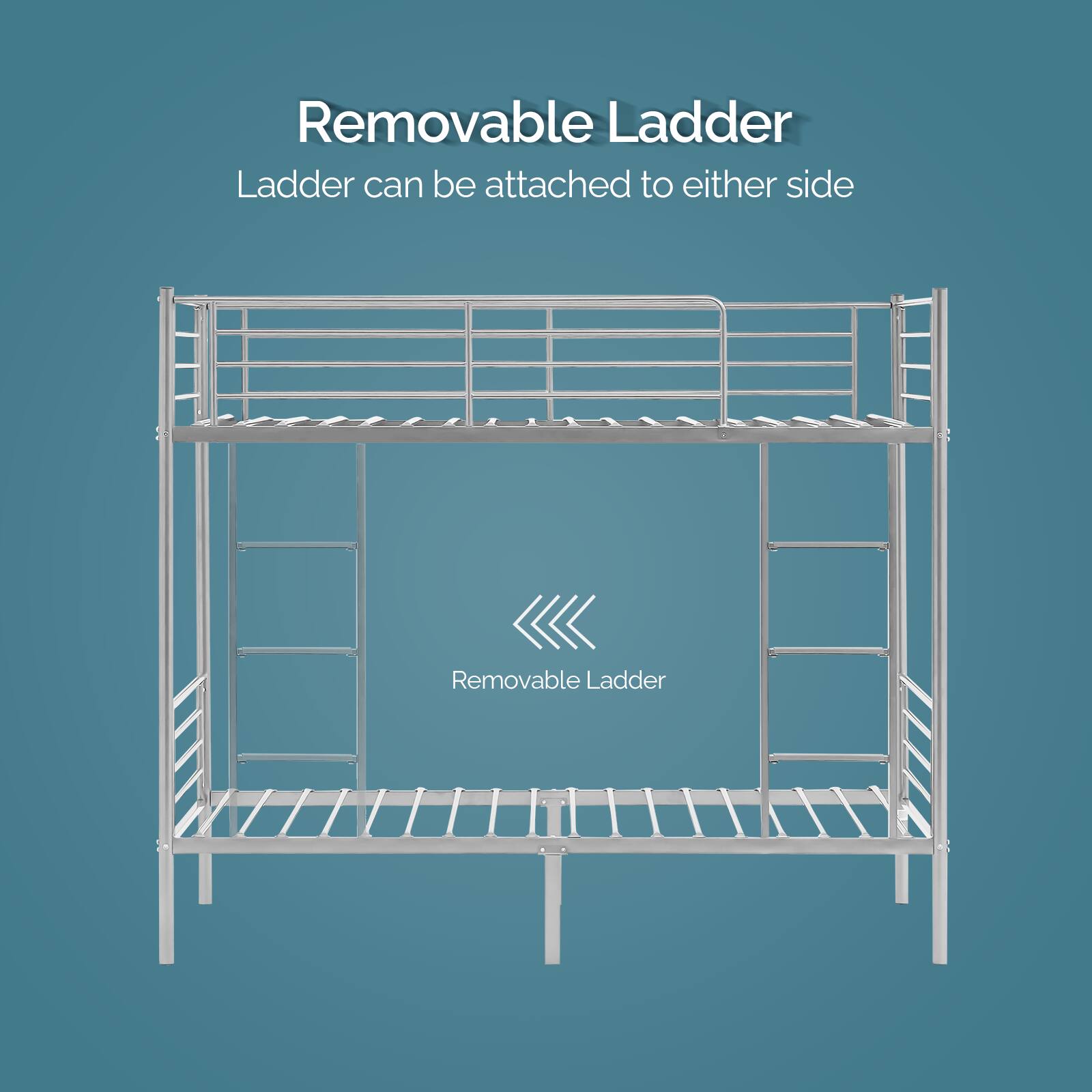 Removable Ladder  
Ladder can be attached to either side
