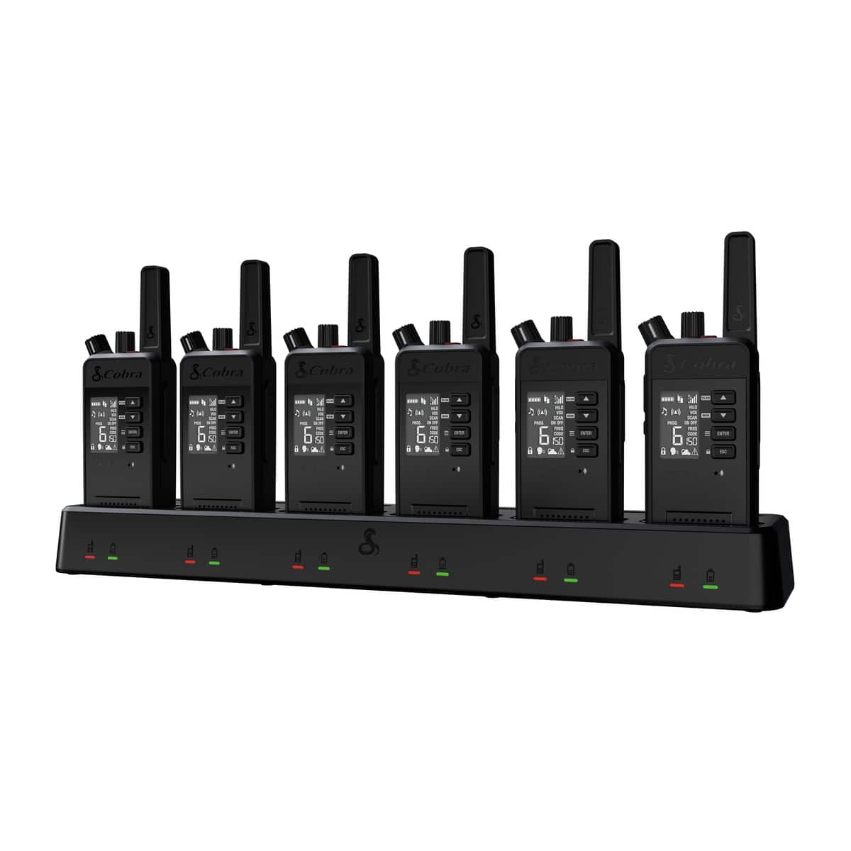 Cobra - Performa 450 Pro Business Two-Way Radio (6-Pack) - Black - Front_Zoom