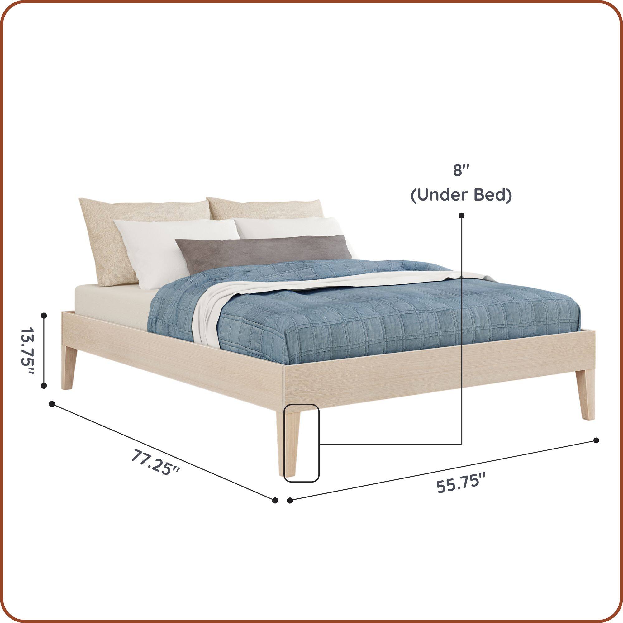 8" (Under Bed)  
13.75"  
77.25"  
55.75"