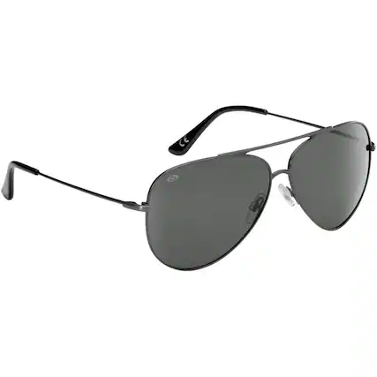 Front. Flying Fisherman - Flying Fisherman Crew Polarized Sunglasses - Gunmetal/Smoke - Gunmetal/Smoke.