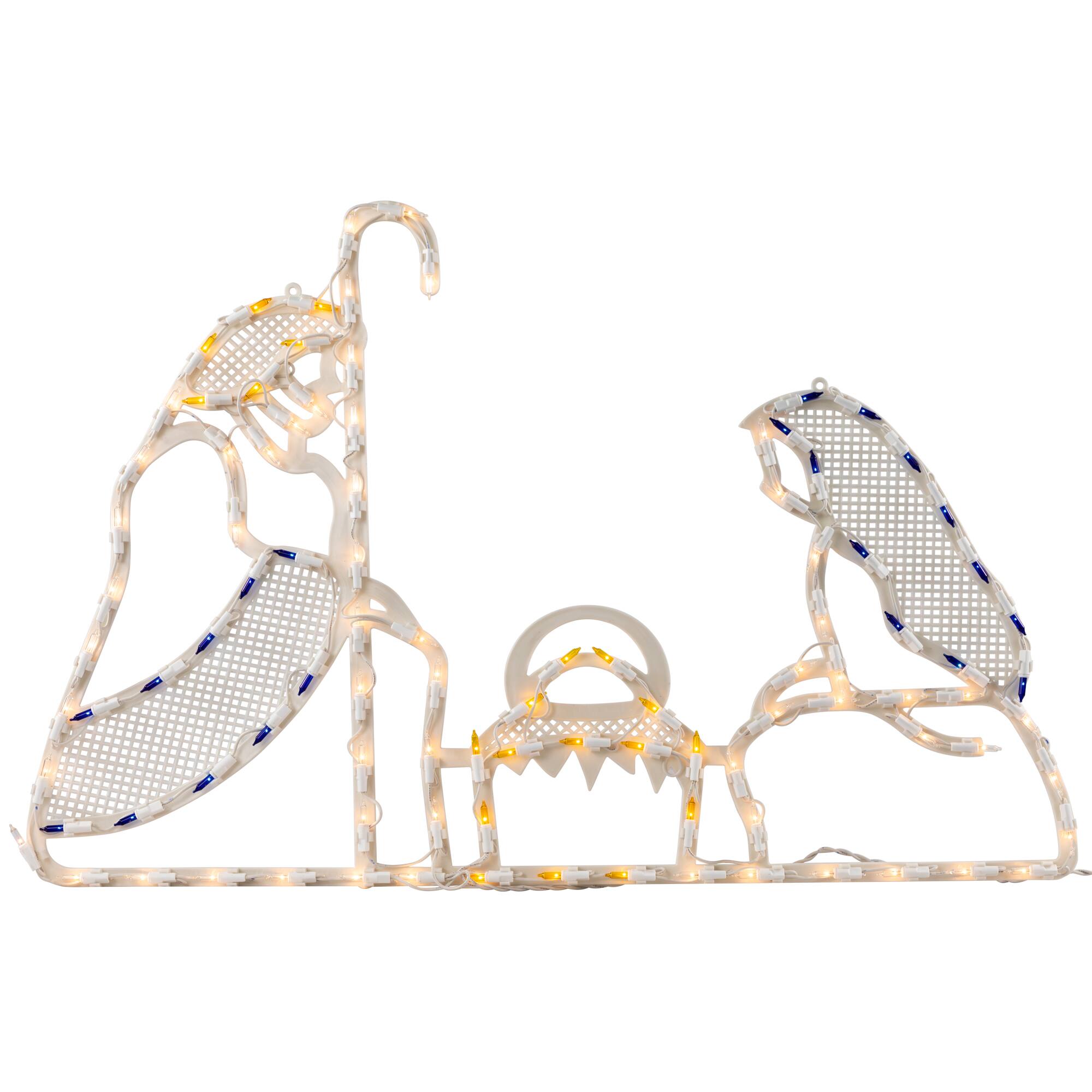 Alt View 1. Northlight - 30" Lighted Holy Family Nativity Scene Christmas Window Silhouette - White.