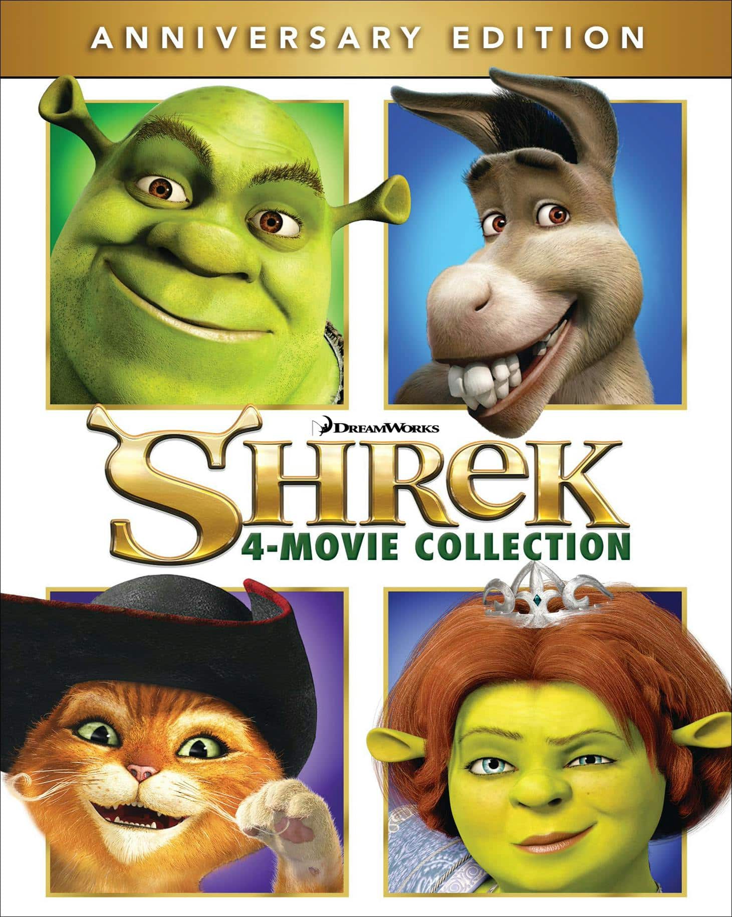 Front. Shrek: The 4-movie Collection (Anniversary Edition) [Blu-ray].