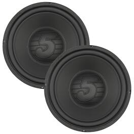 5 CORE - 8 Inch Woofer Pair 200W Car Subwoofer 4Ohm Replacement Deep Sub w Poly Cone - Black