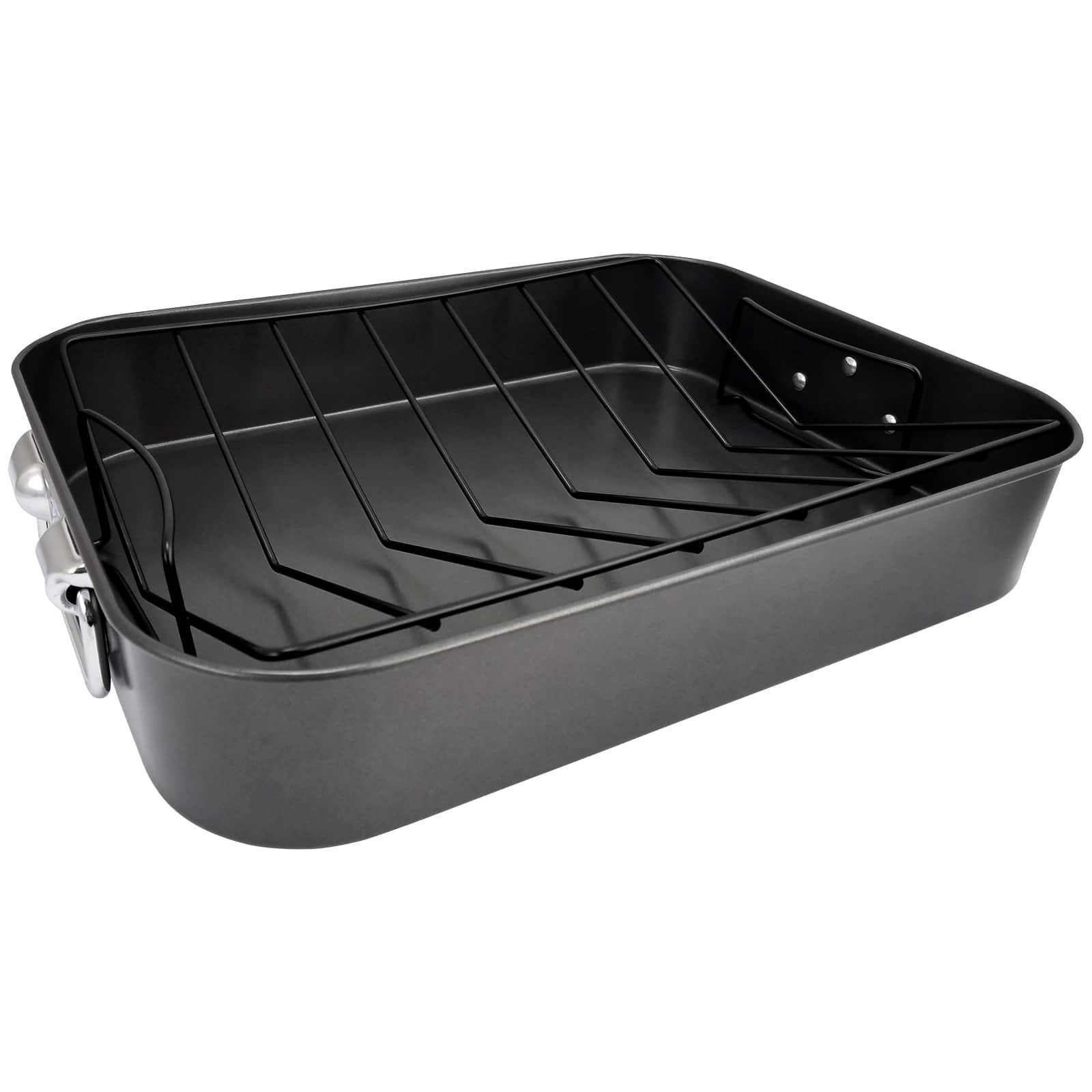 Gibson - Home Top Roast 16 Inch Roaster with Metal Rack - Black