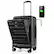 Front. Costway - 20" Carry-on PC Hardside Suitcase TSA Lock with Front Pocket & USB Port - Black.