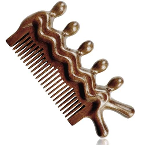 ESBANY - Wooden Massage Comb - Scalp, Neck, and Leg Acupressure Tool - Manual Head Massager for Men and Women