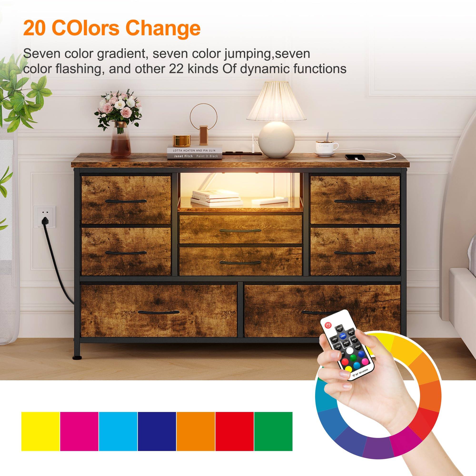 20 Colors Change
Seven color gradient, seven color jumping, seven color flashing, and other 22 kinds of dynamic functions