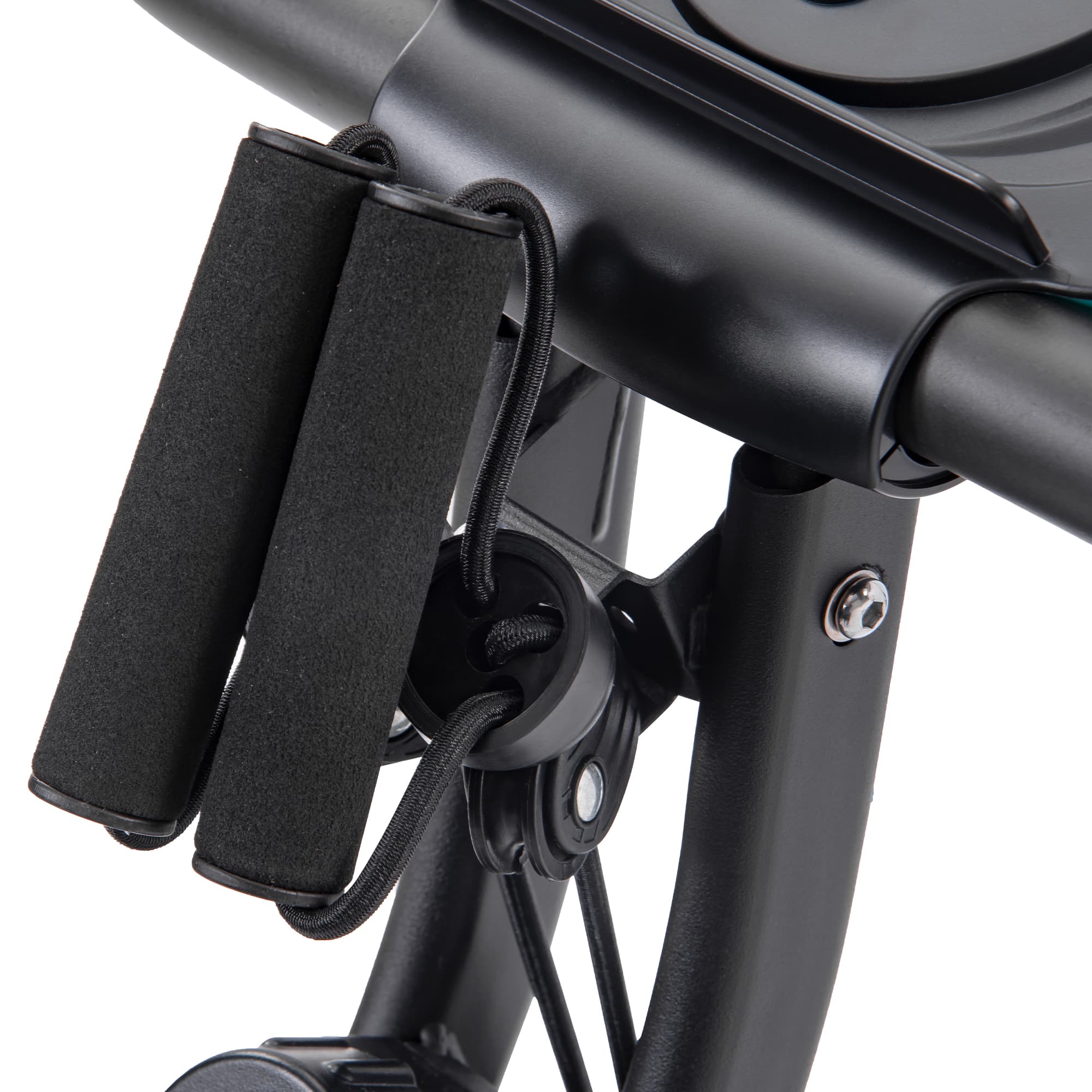 Alt View 5. Lycvki - Folding Exercise Bike Fitness Upright and Recumbent X Bike with 16 Level Adjustable Resistance Arm Bands and Backrest - light blue.