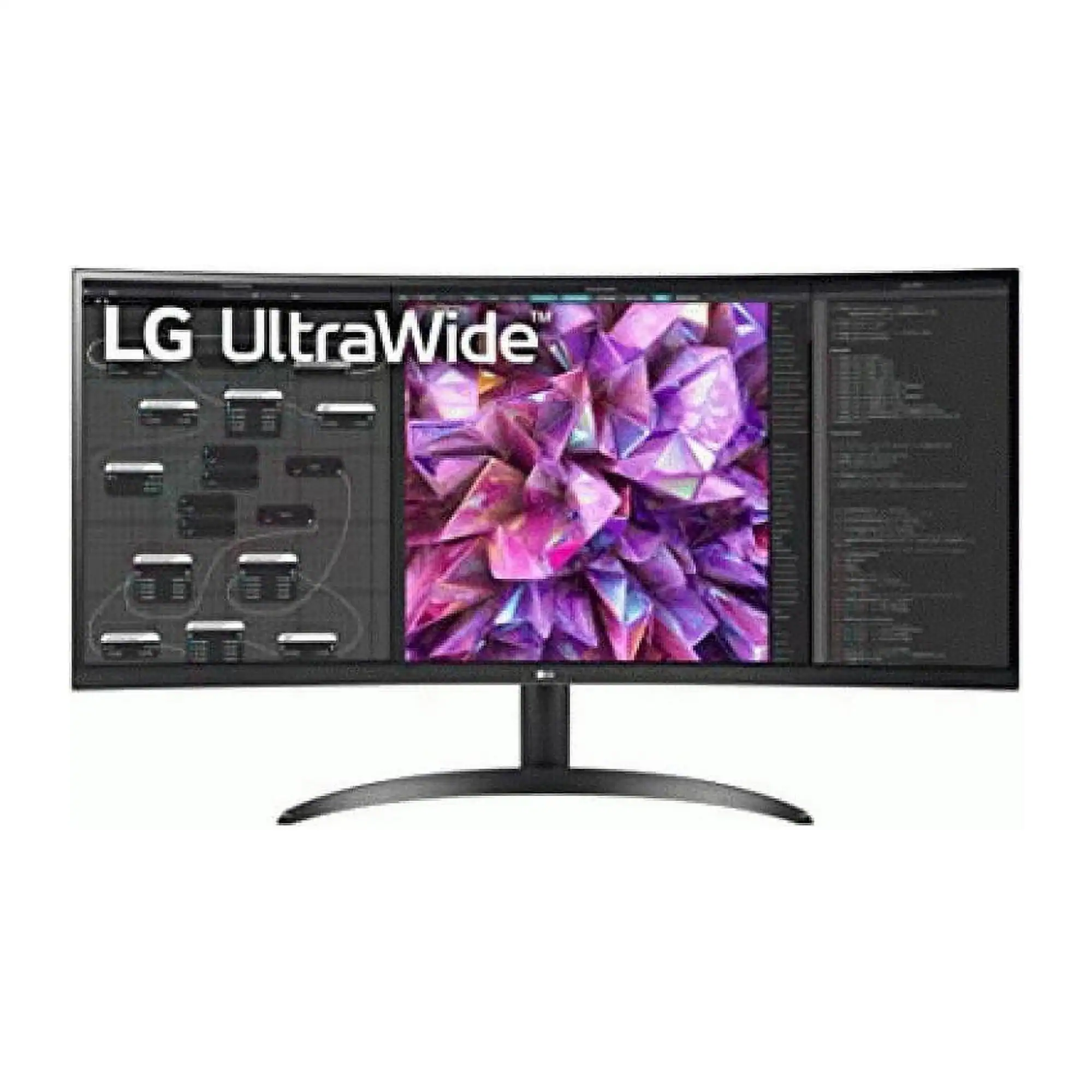 Angle. LG - LG 34BQ60QC-B 34" Class Curved Screen LCD Monitor - 21:9 - Textured Black - 34" Viewable - In-plane Switching (IPS) - Black.