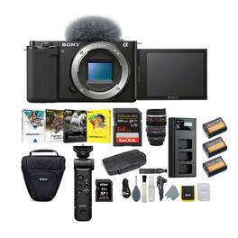 Sony - Alpha ZV-E10 APS-C Vlog Camera Body (Black) Content Creator's Bundle