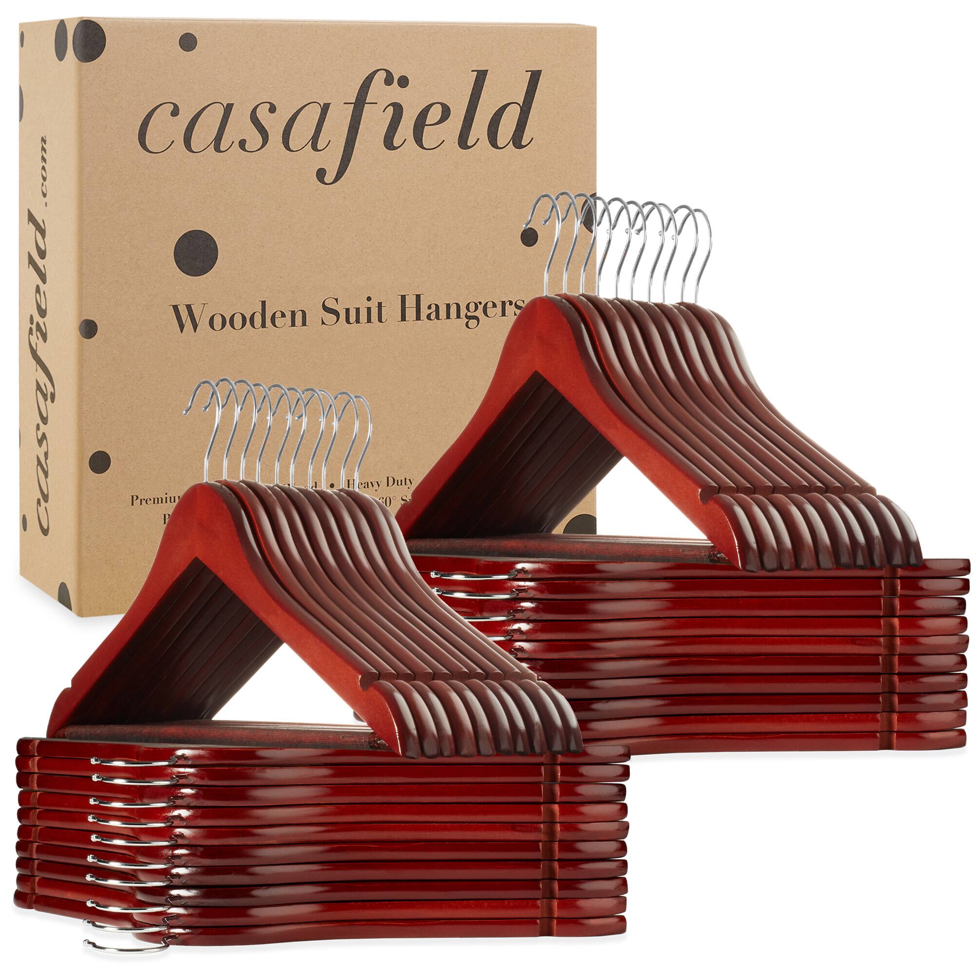 casafield Wooden Suit Hangers Premium Heavy Duty