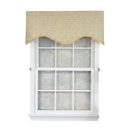 RLF Home - Rosalinda Cornice 100% Cotton Rod Pocket Lined Window Valance 50" x 17" - Yellow