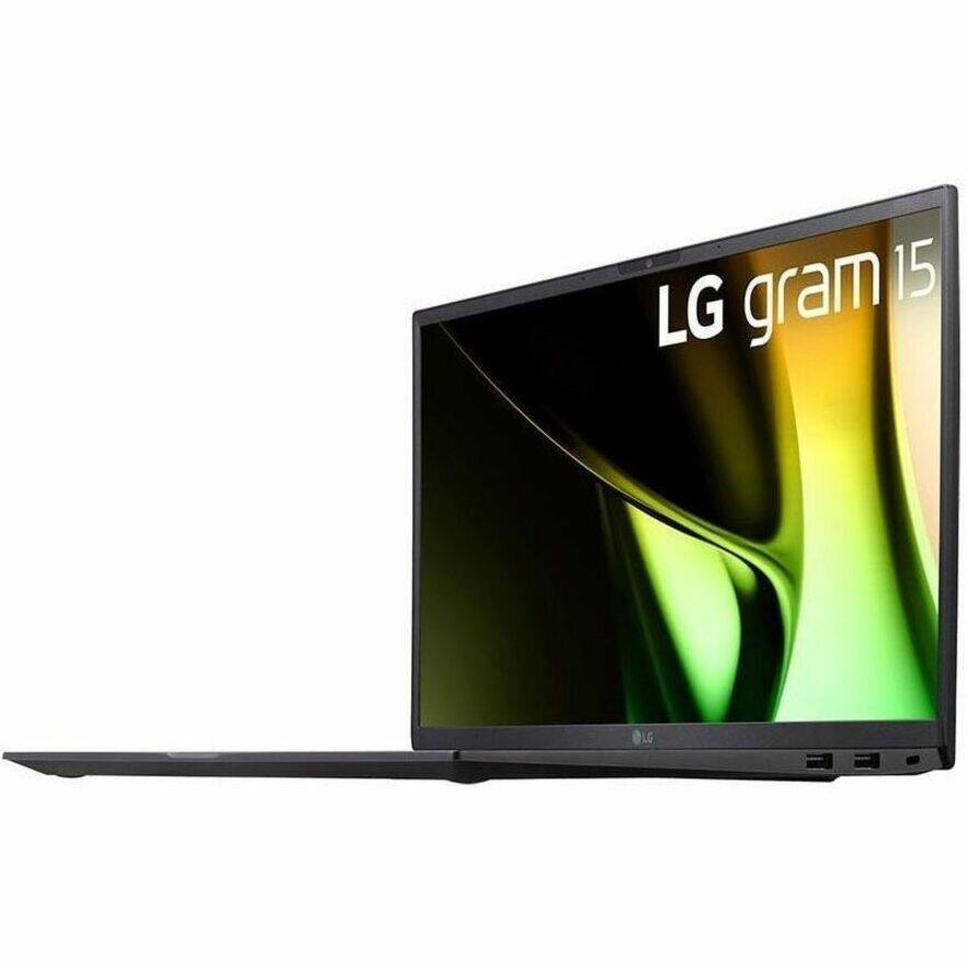 Alt View 1. LG - LG gram 15Z90S-V 15Z90S-V.APB5U1 15.6" Notebook - Full HD - 60 Hz - Intel Core Ultra 7 1st Gen 155H - 16 GB - 512 GB PCI - Obsidian Black.