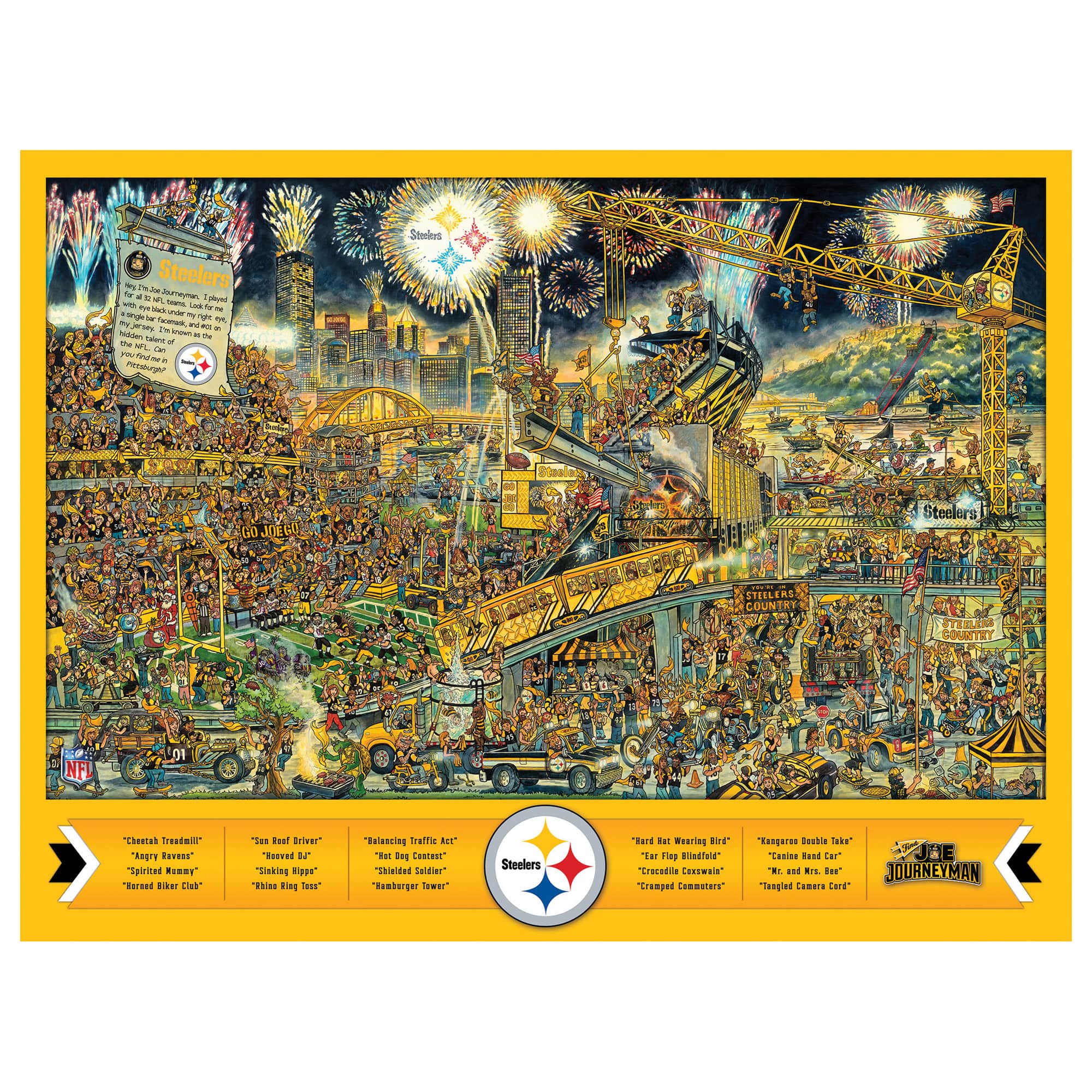 YouTheFan - Pittsburgh Steelers 500-Piece Joe Journeyman Puzzle - Multicolor price history on PriceWatchPro