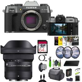 Fujifilm - X-T50 Mirrorless Digital Camera + Sigma 10-18mm Contemporary Lens+More - Charcoal