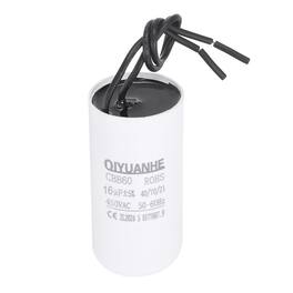 Unique Bargains - CBB60 Capacitor 16uF 450V Run Round Start Capacitor for AC Motor, Pump, HVAC Compressor - White