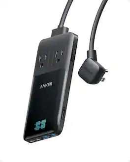 Anker - Prime 6-in-1 140W Compact Power Strip, USB C Charging Station for Work and Travel