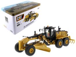 CAT Caterpillar 16M3 Motor Grader with Operator "High Line Series" 1/50 Diecast Model by Diecast Masters - Yellow and Black