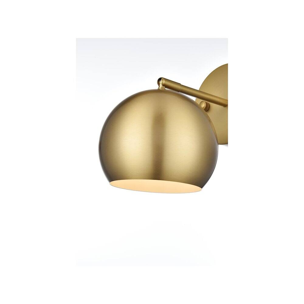 Alt View 2. Living District - Othello 6 Inch Wall Sconce in Satin Gold - Satin Gold.