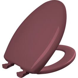 BEMIS - Elongated Plastic Toilet Seat with STA-TITE Seat Fastening System, EasyClean and WhisperClose Hinge - Raspberry
