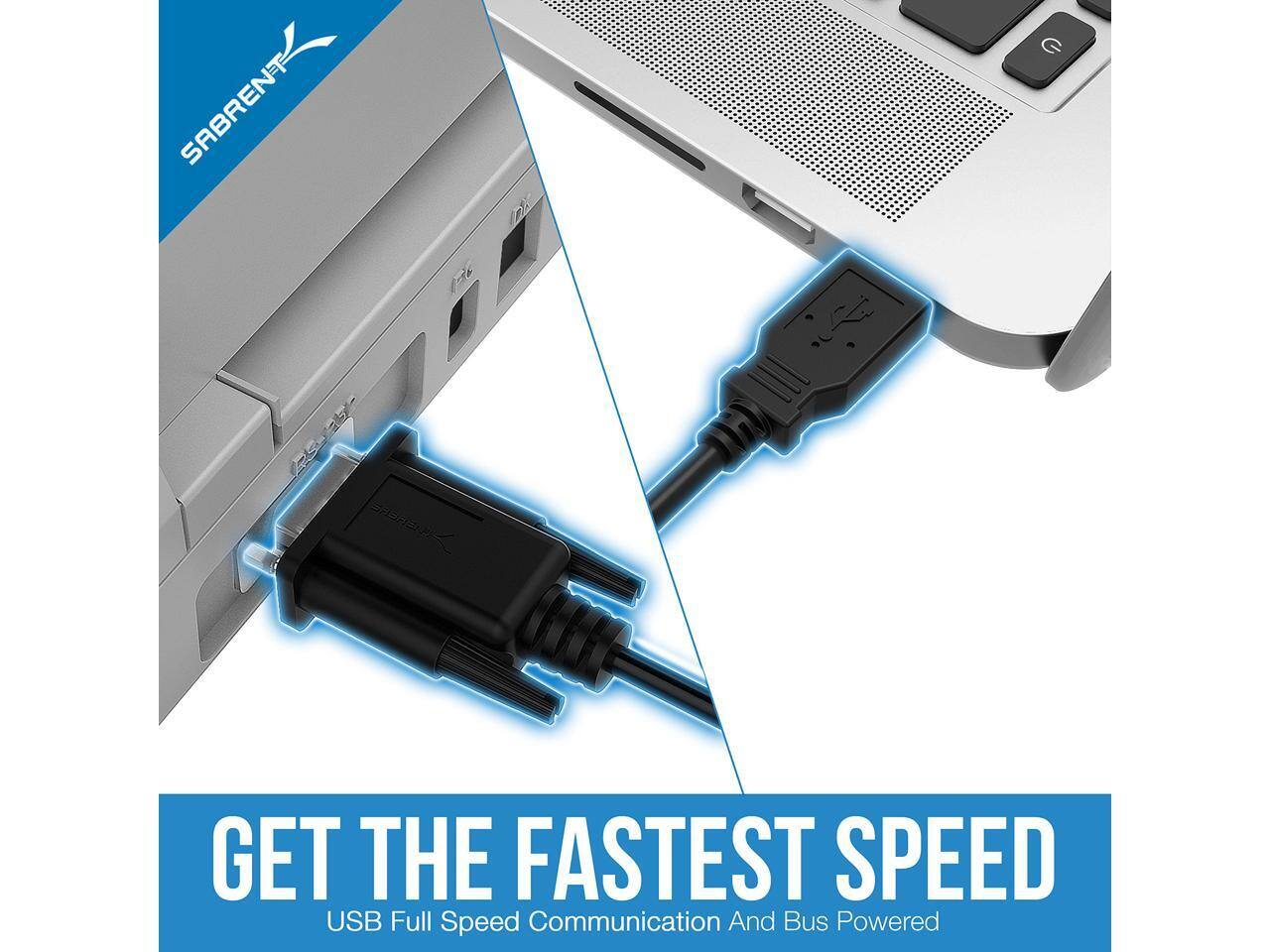 SABRENT  
GET THE FASTEST SPEED  
USB Full Speed Communication And Bus Powered