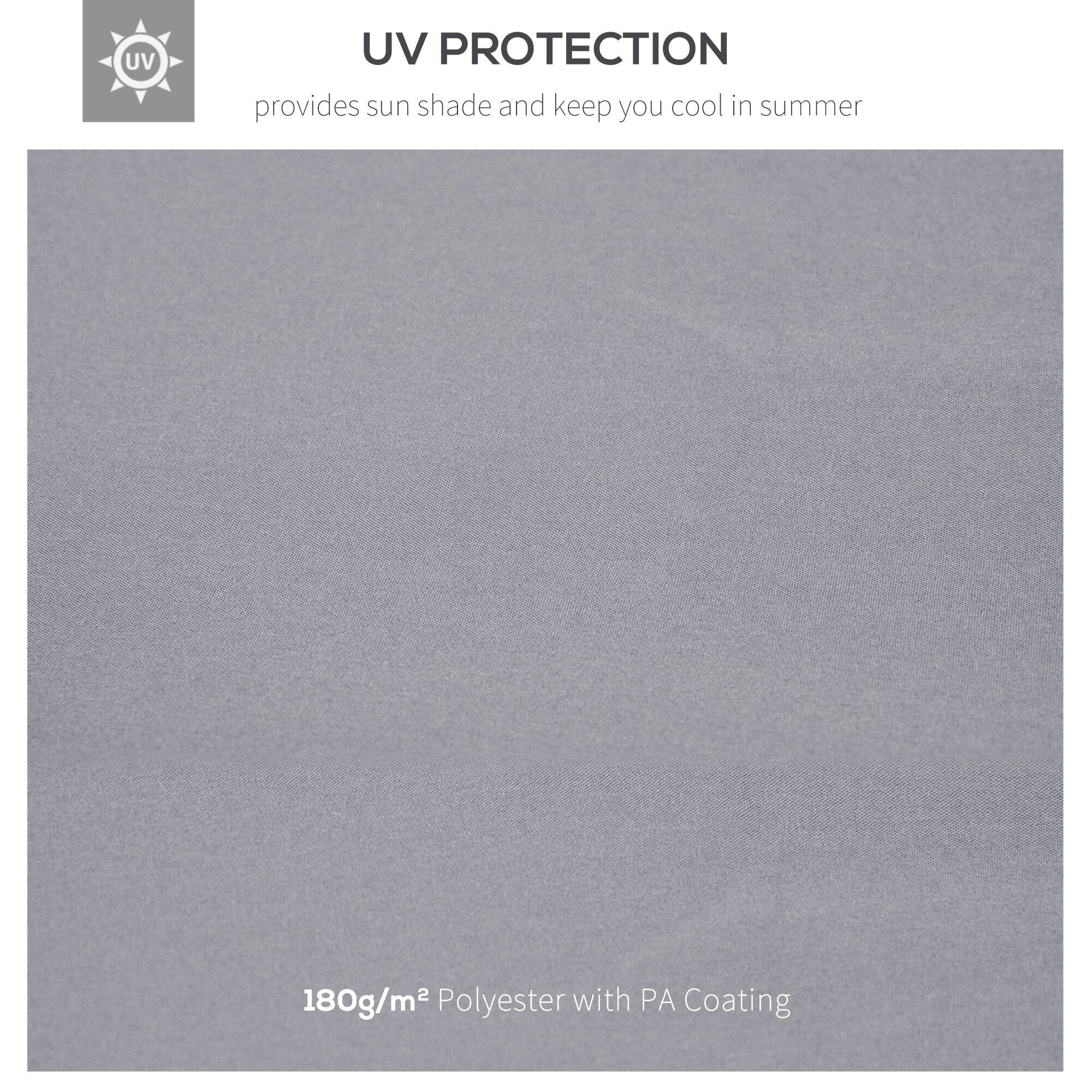 UV PROTECTION provides sun shade and keep you cool in summer

180g/m² Polyester with PA Coating