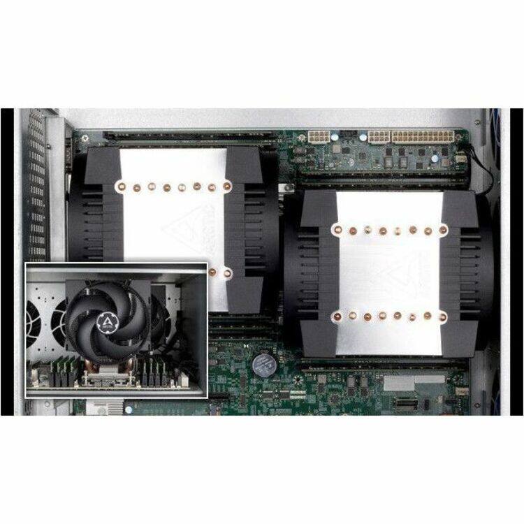 Alt View 1. Arctic - Freezer 4U-M Rev. 2 4U Server Cooler for AMD, Intel - Black.