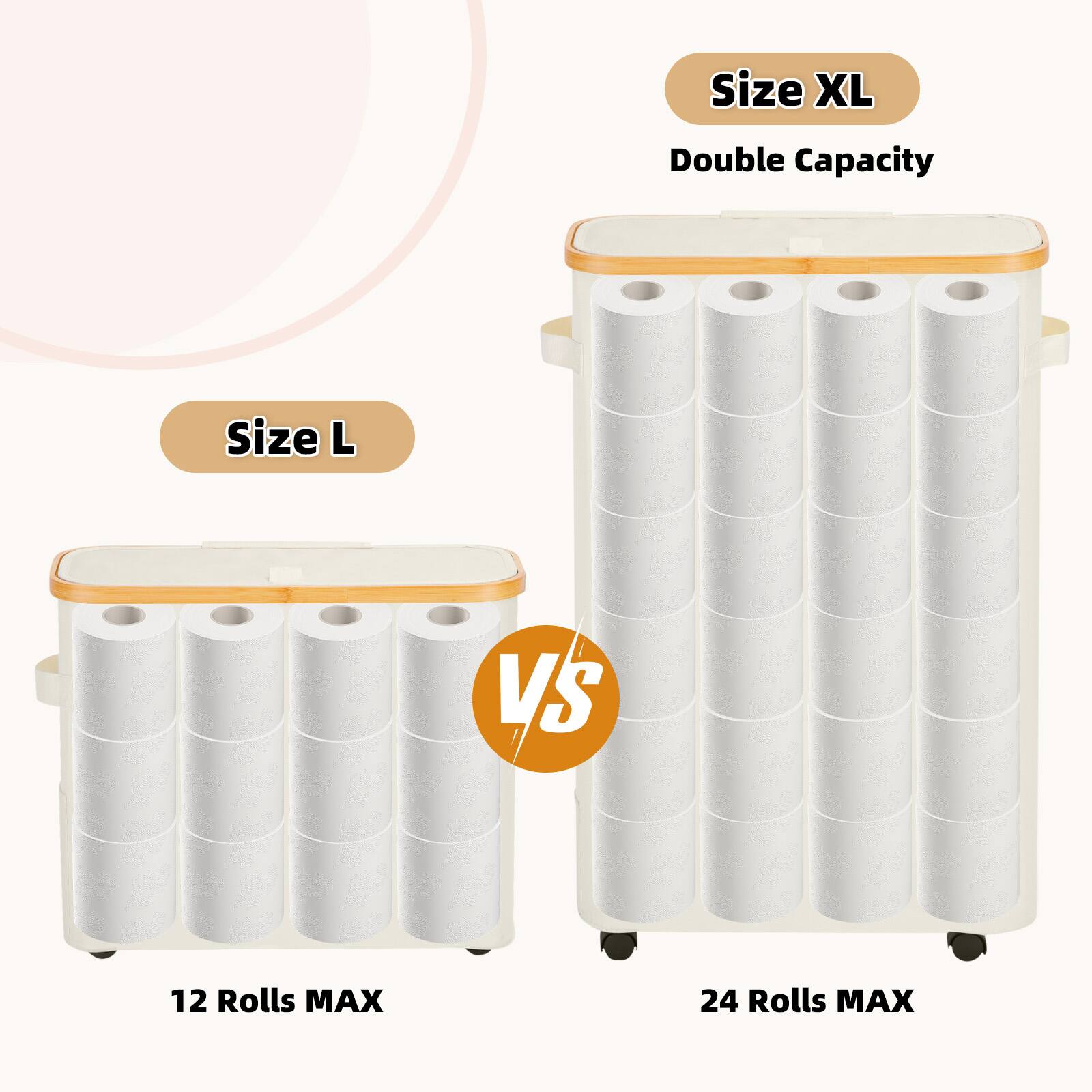 Size L 12 Rolls MAX VS Size XL 24 Rolls MAX