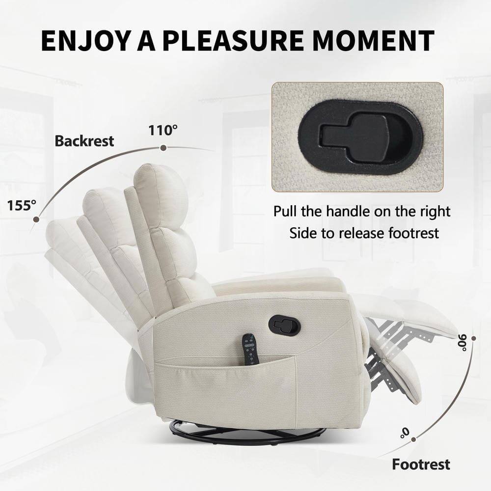 ENJOY A PLEASURE MOMENT

Backrest 110° 155°

Pull the handle on the right side to release footrest

Footrest 90°