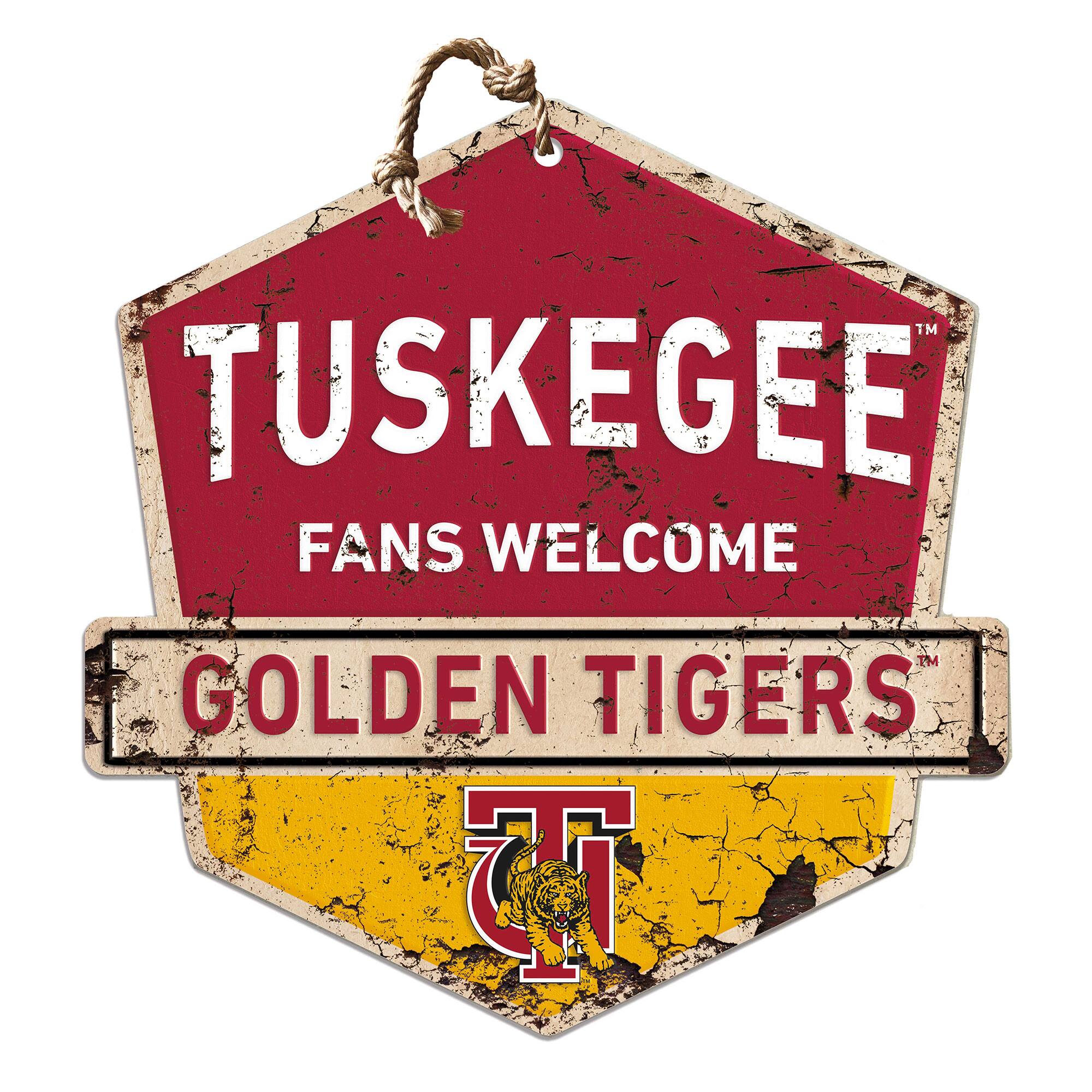 Jardine - Tuskegee Golden Tigers Fans Welcome Sign - Maroon
