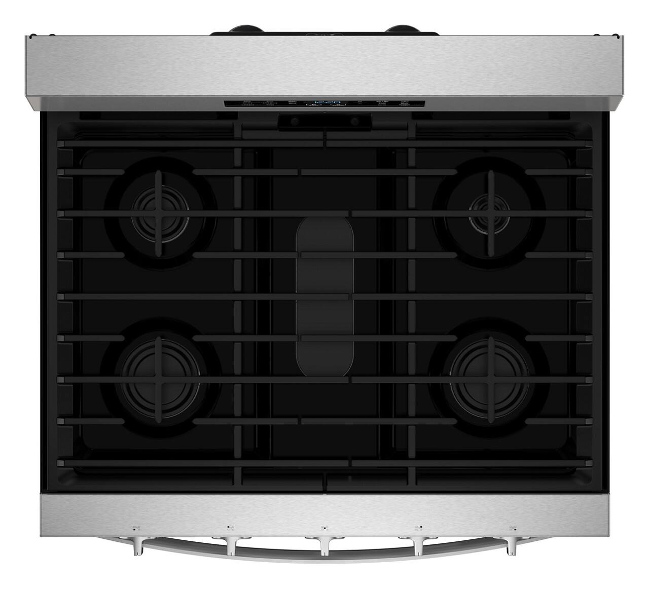 Alt View 3. Whirlpool - 5.0 Cu. Ft. Freestanding Gas Range with Air Cooking Technology - Fingerprint Resistant Stainless Steel.