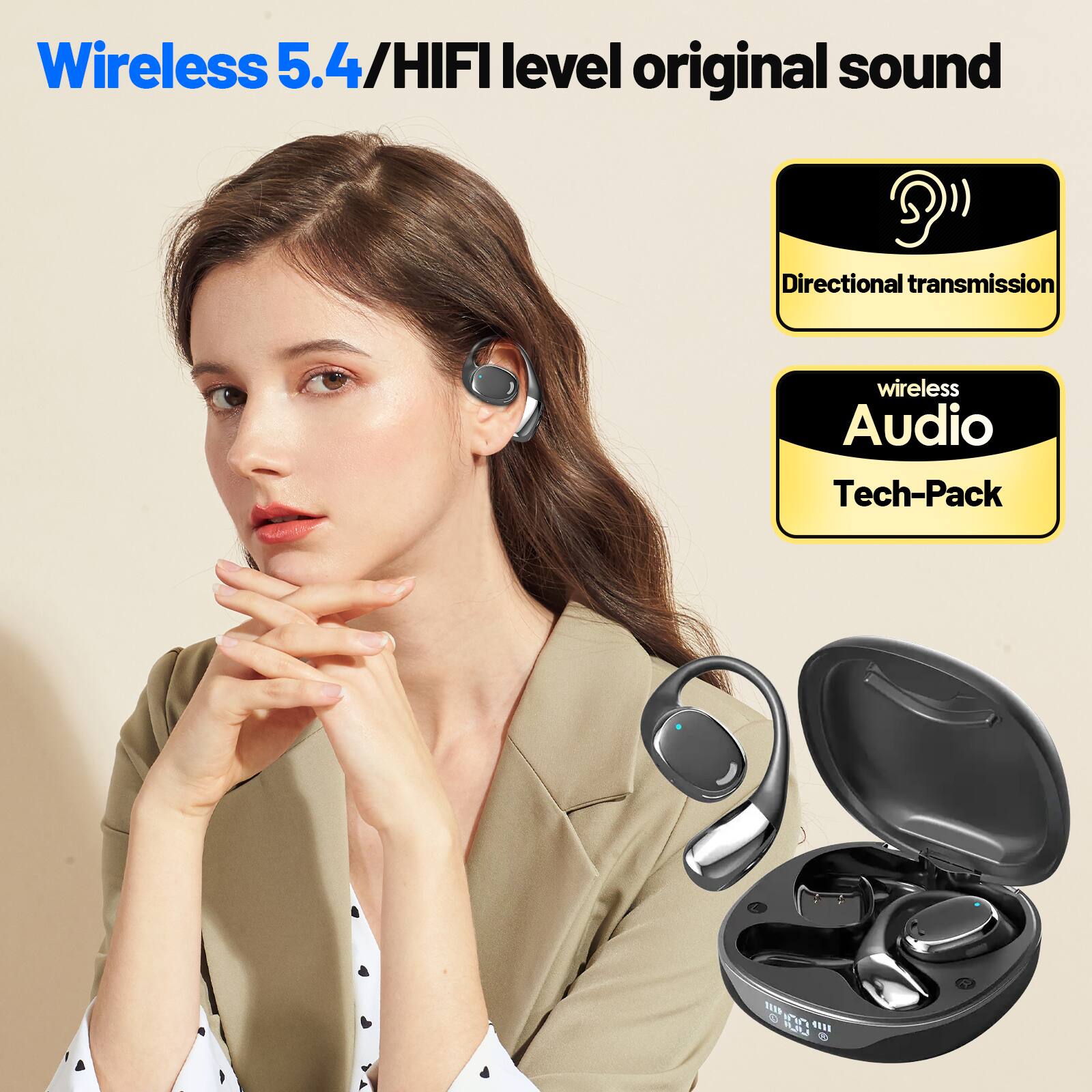 Wireless 5.4/HIFI level original sound

Directional transmission

wireless Audio Tech-Pack