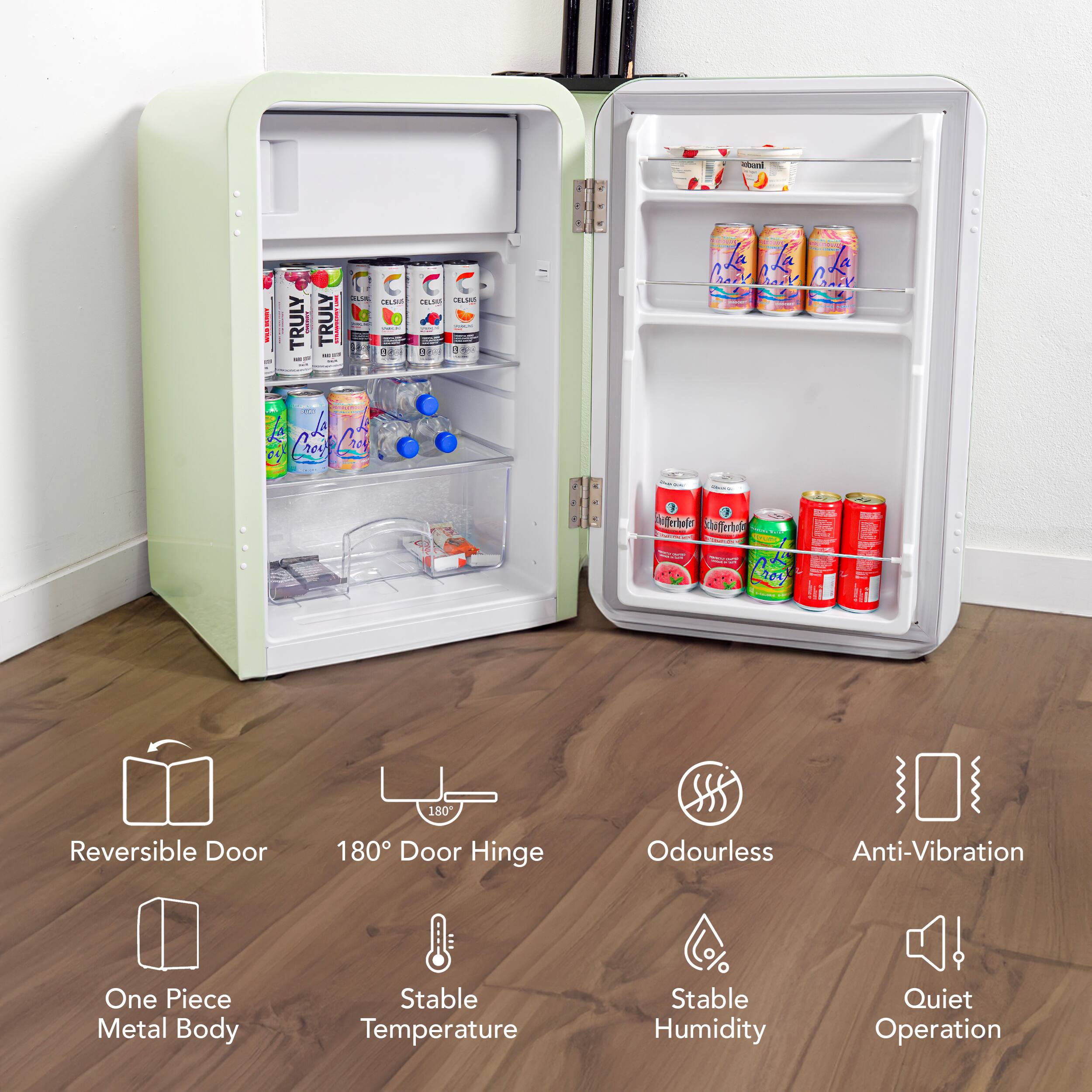 The text on the image reads:

"TRULY L 1 TRULY | I 1  Le  |  d  i I d A a La La haa BA Barv - - Crey Crc 04 - nble hifmn a - Cree SaL  SO 180 Reversible Door 180 Door Hinge Odourless Anti-Vibration One Piece Metal Body Stable Temperature Stable Humidity Quiet Operation."

The corrected text is:

"TRULY L 1 TRULY | I 1  Le  |  d  i I d A a La La haa BA Barv - - Crey Crc 04 - nble hifmn a - Cree SaL  SO 180 Reversible Door 180 Door Hinge Odourless Anti-Vibration One Piece Metal Body Stable Temperature Stable Humidity Quiet Operation."