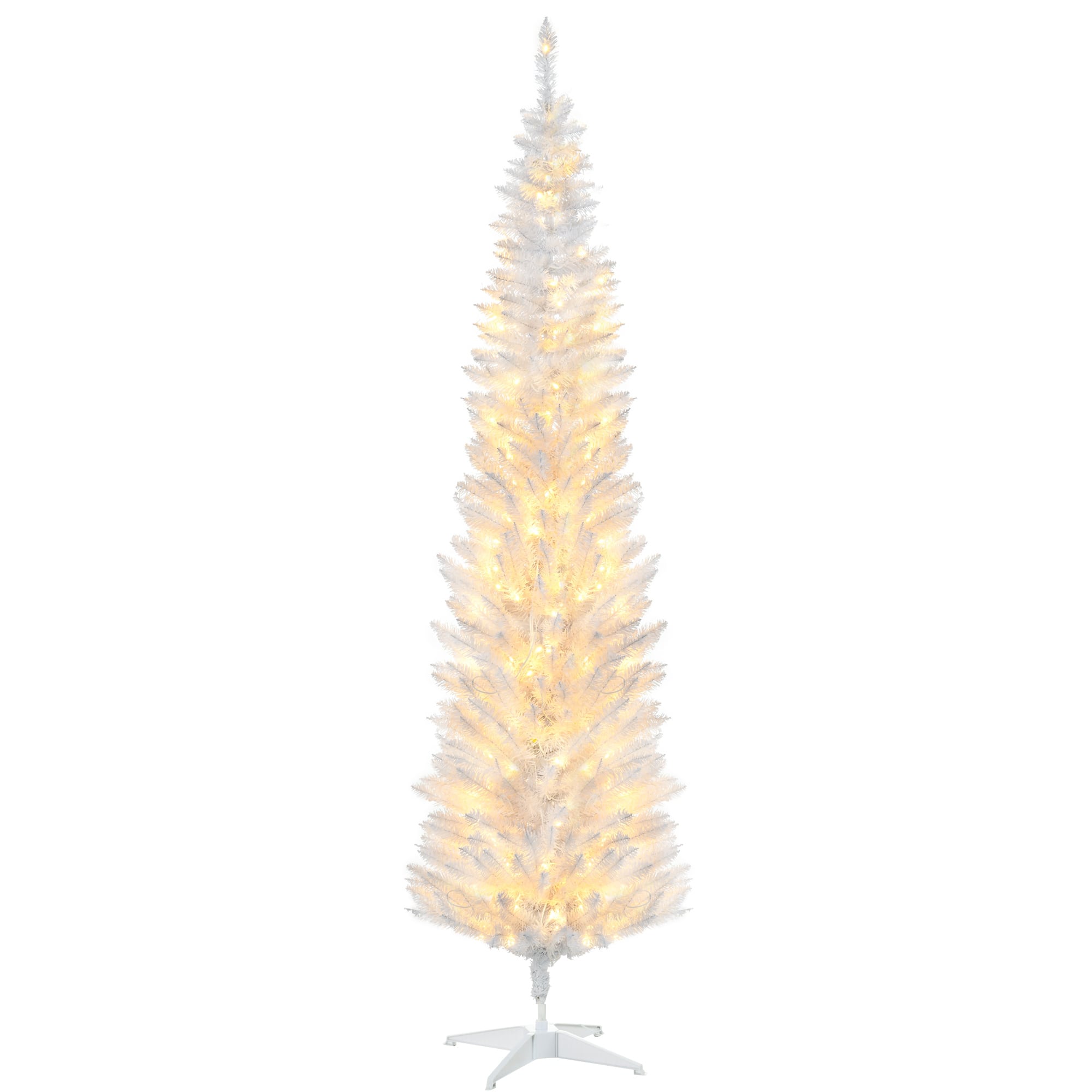Homcom - Pencil Christmas Tree - White
