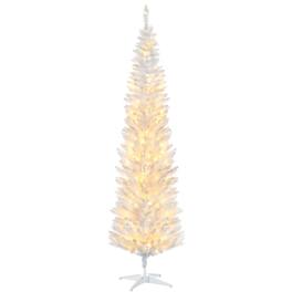 Homcom - Pencil Christmas Tree - White