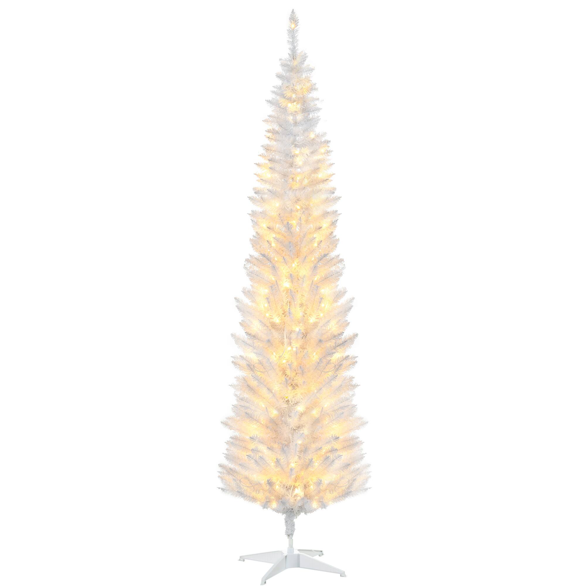 Homcom - Pencil Christmas Tree - White