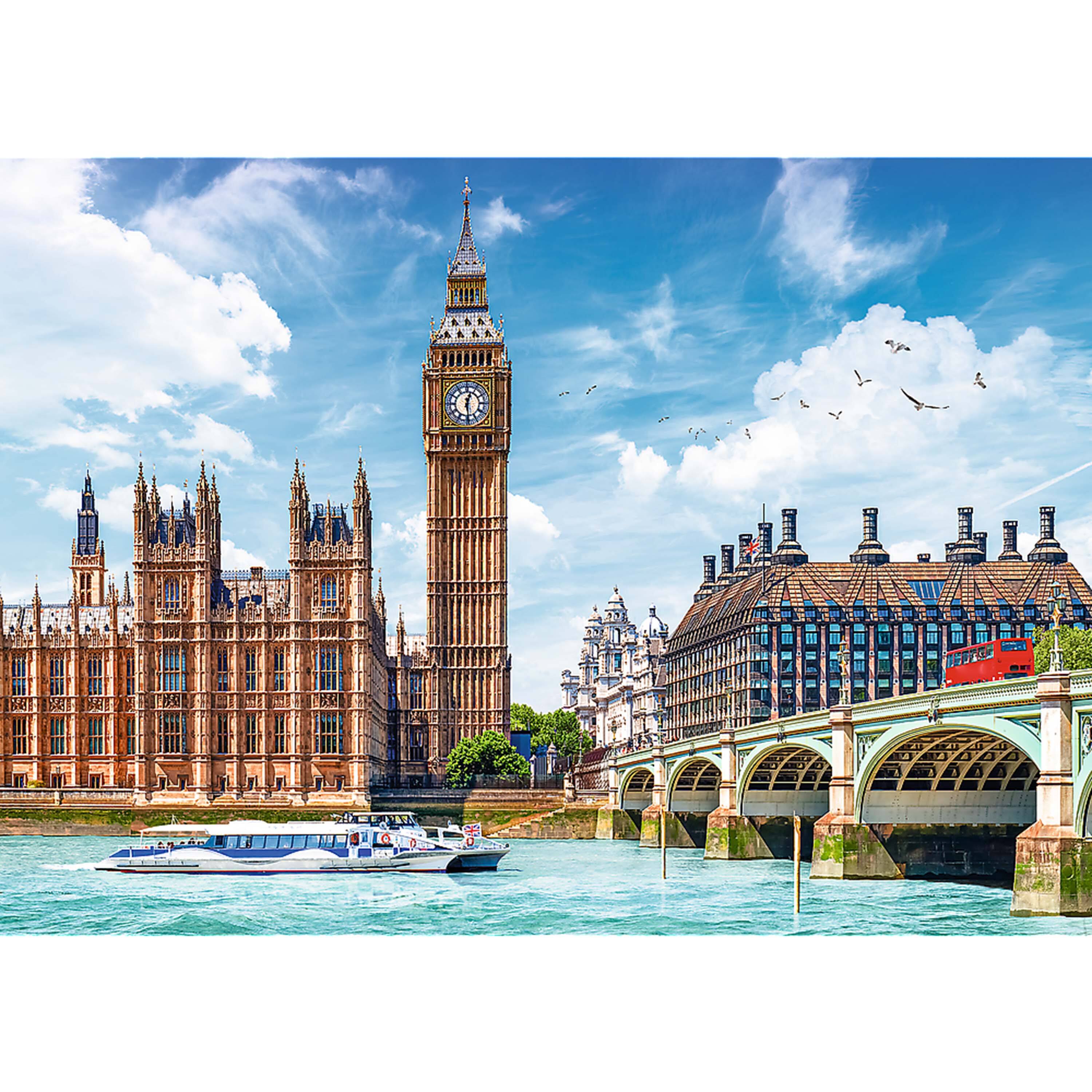 Alt View 1. Trefl - Trefl Red 2000 Piece Puzzle - Big Ben, London, England.