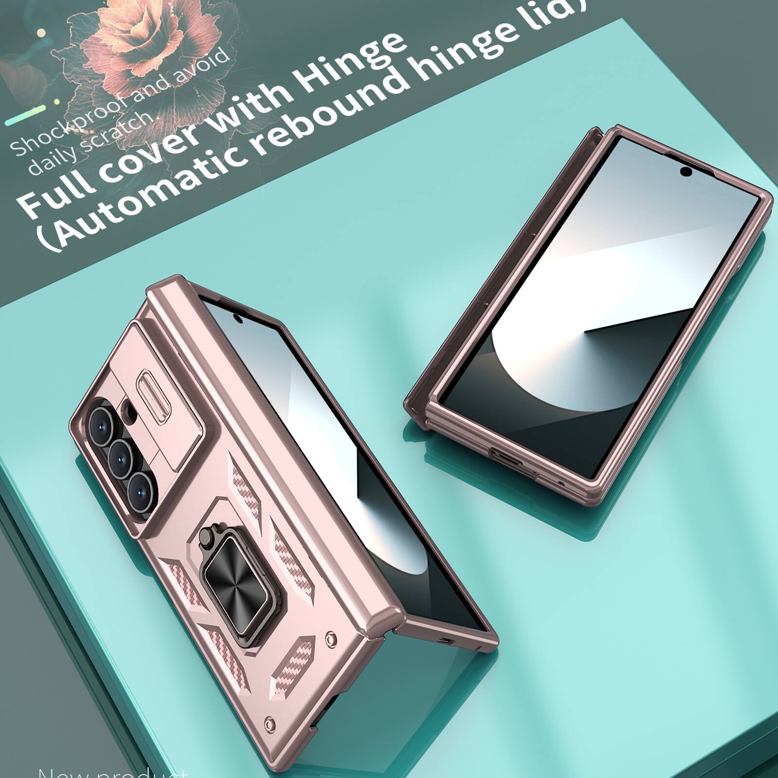 Shockproof and avoid daily scratch, Full cover with Hinge (Automatic rebound hinge lid)