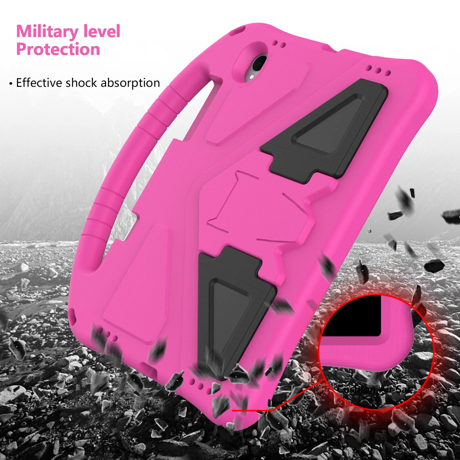 Military level Protection  
Effective shock absorption