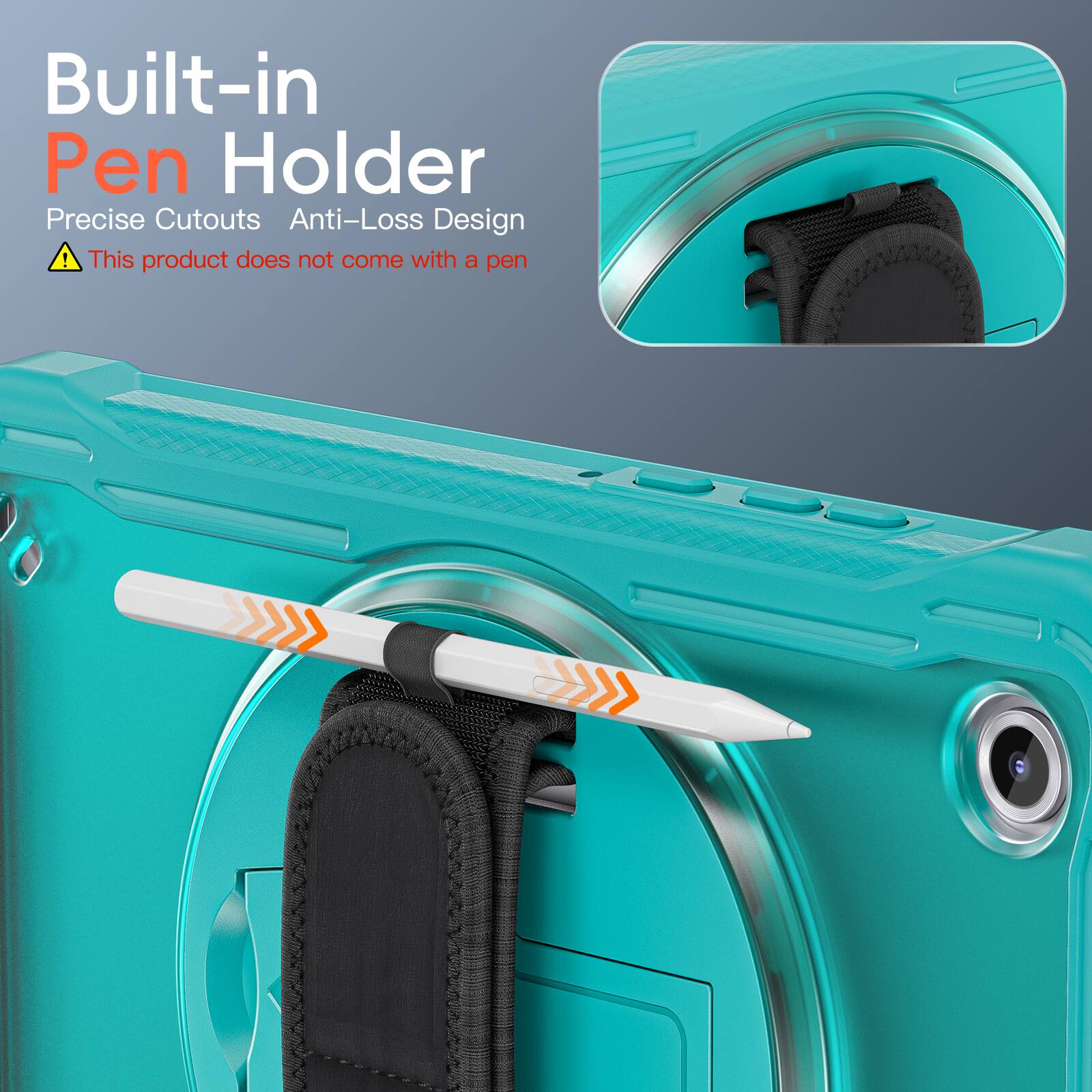 Built-in Pen Holder  
Precise Cutouts  
Anti-Loss Design  
⚠️ This product does not come with a pen