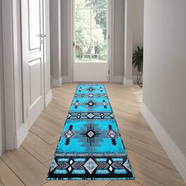 Emma + Oliver - Urbane Contemporary Abstract Geometric Olefin Accent Rug in Gradient Shades with Natural Jute Backing - Red