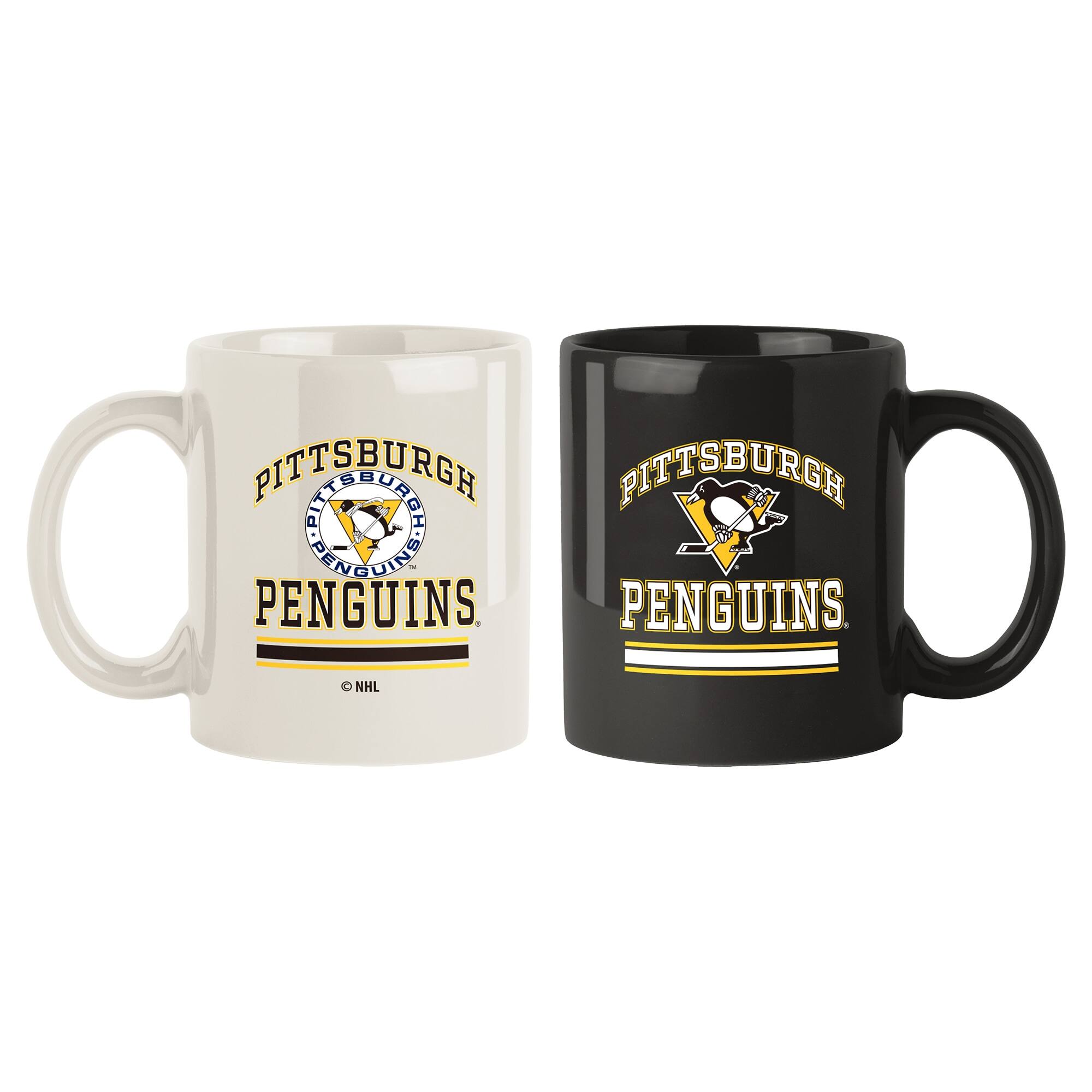 Logo Brands - Pittsburgh Penguins 15oz. Current & Throwback Mug Set - Multicolor price history on PriceWatchPro