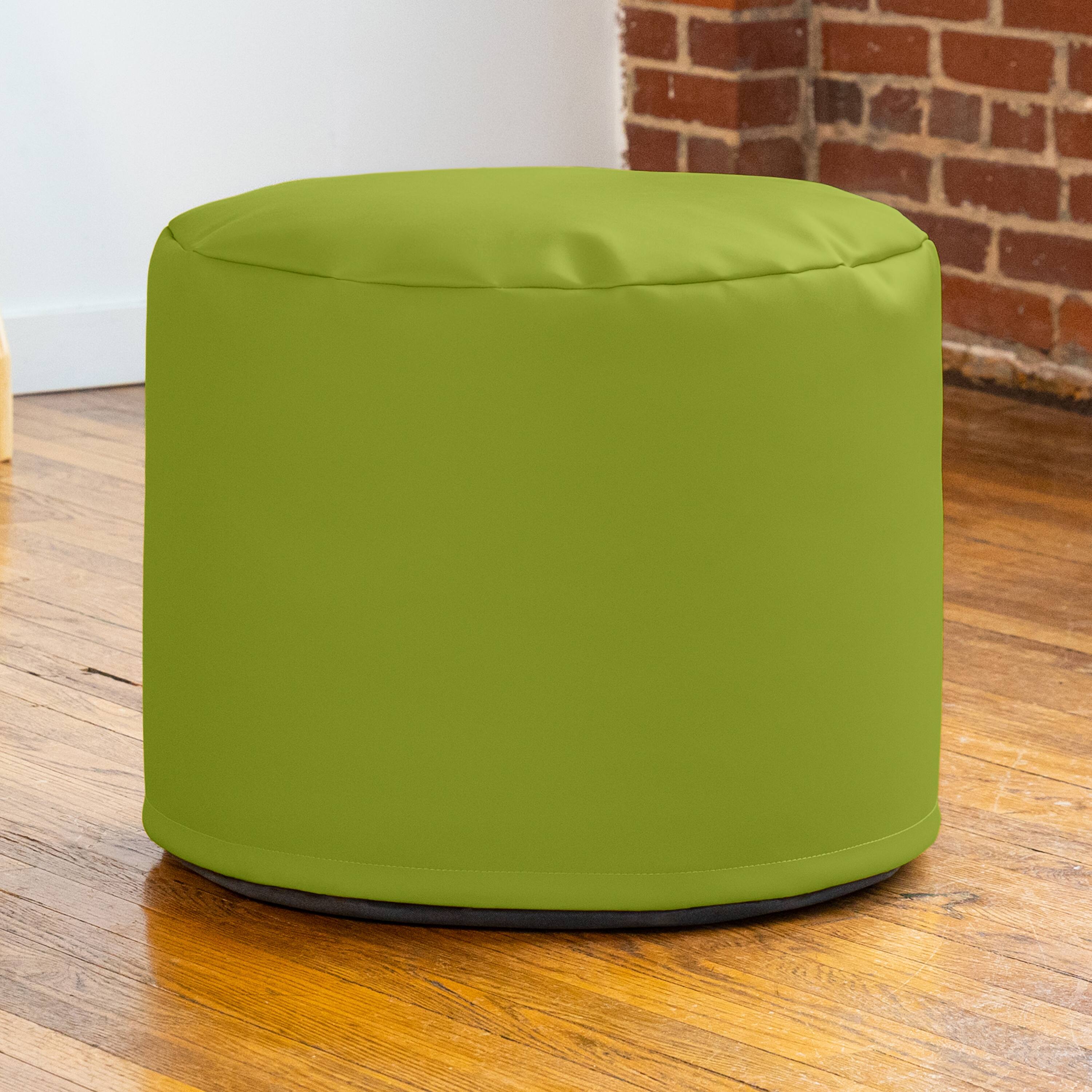 Alt View 1. Jaxx - Jaxx Mallo Modular Pouf Classroom Bean Bag Seat, Premium Vinyl - Green - Green.