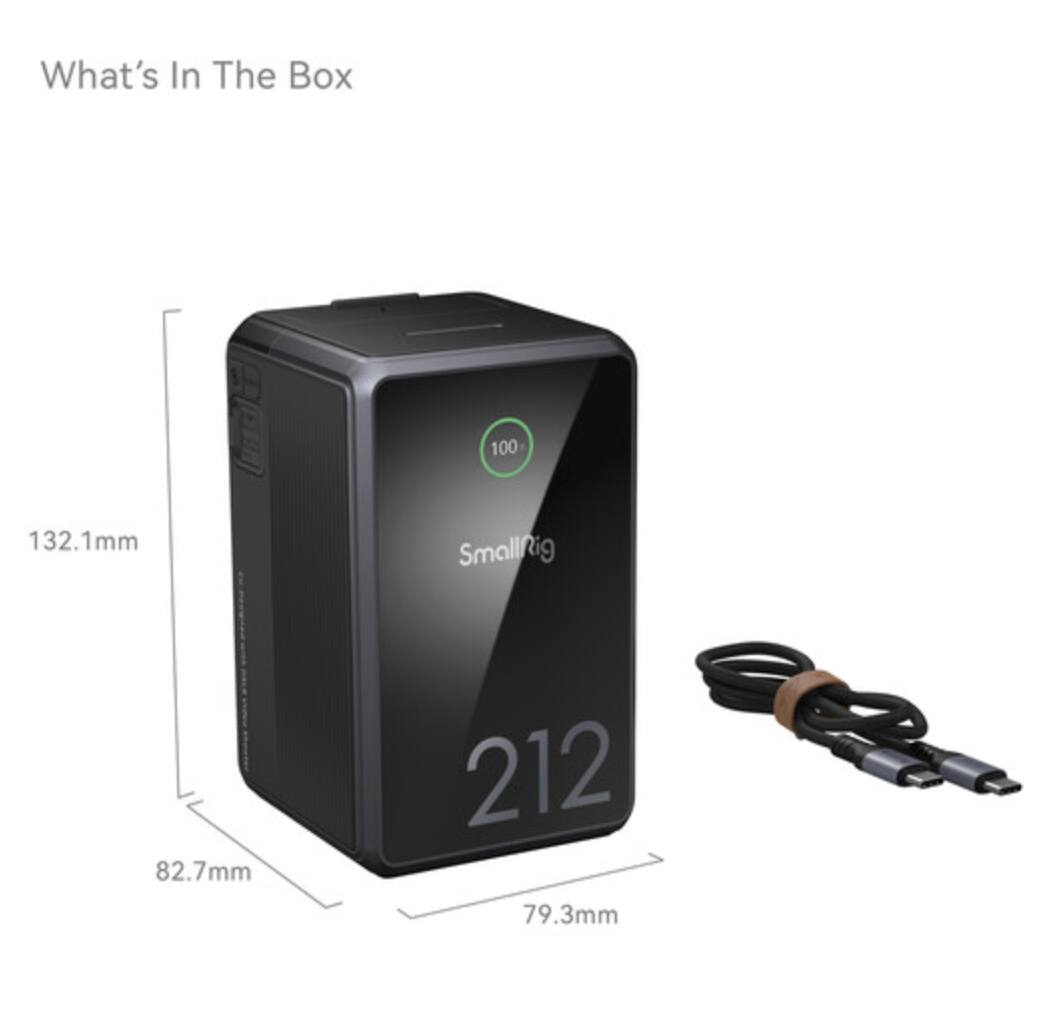 What's In The Box  
100  
132.1mm  
SmallRig  
82.7mm  
212  
79.3mm