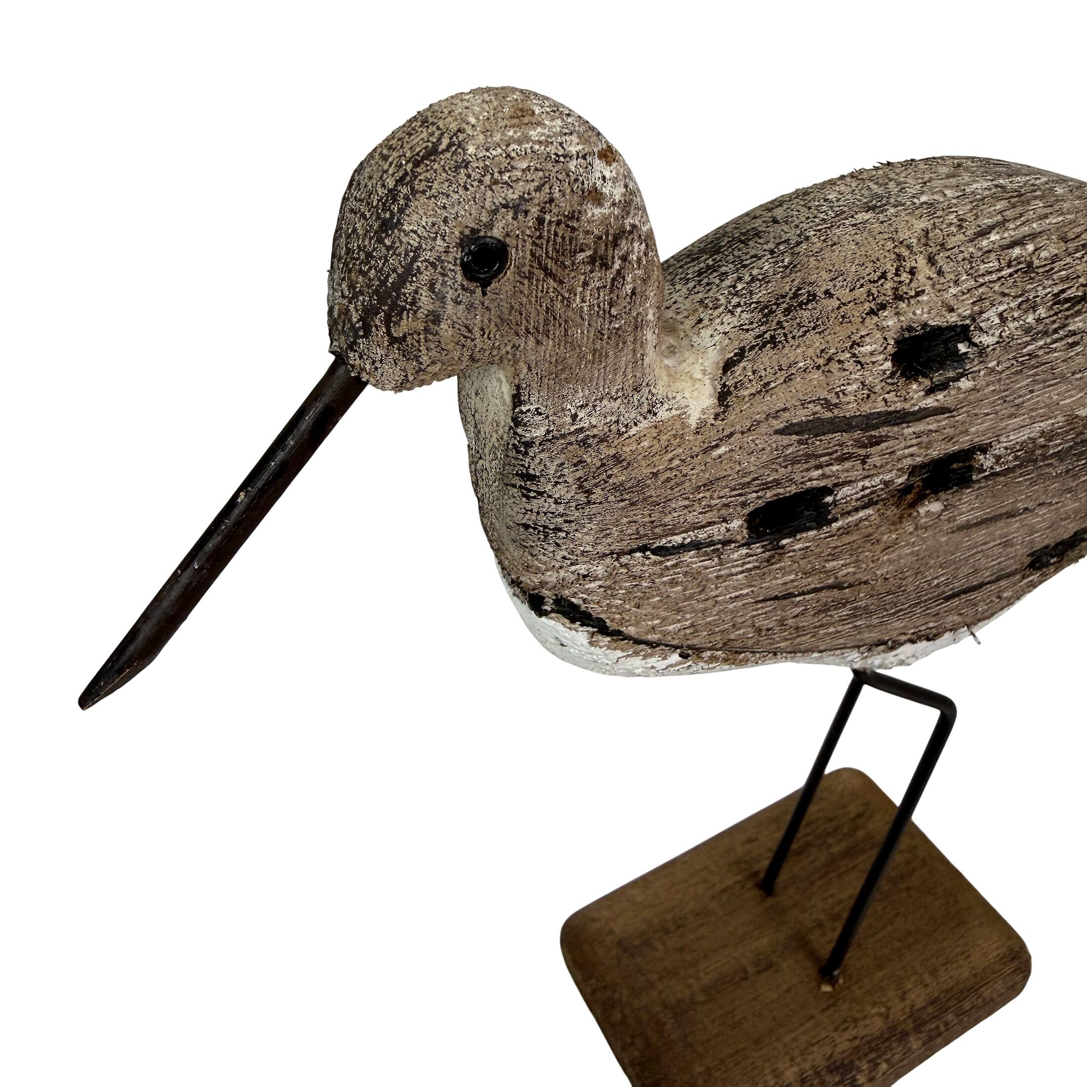 Alt View 8. Things2Die4 - Decorative Sea Bird Figurine Weathered Wood Metal Coastal Statue 9 In - Beige.