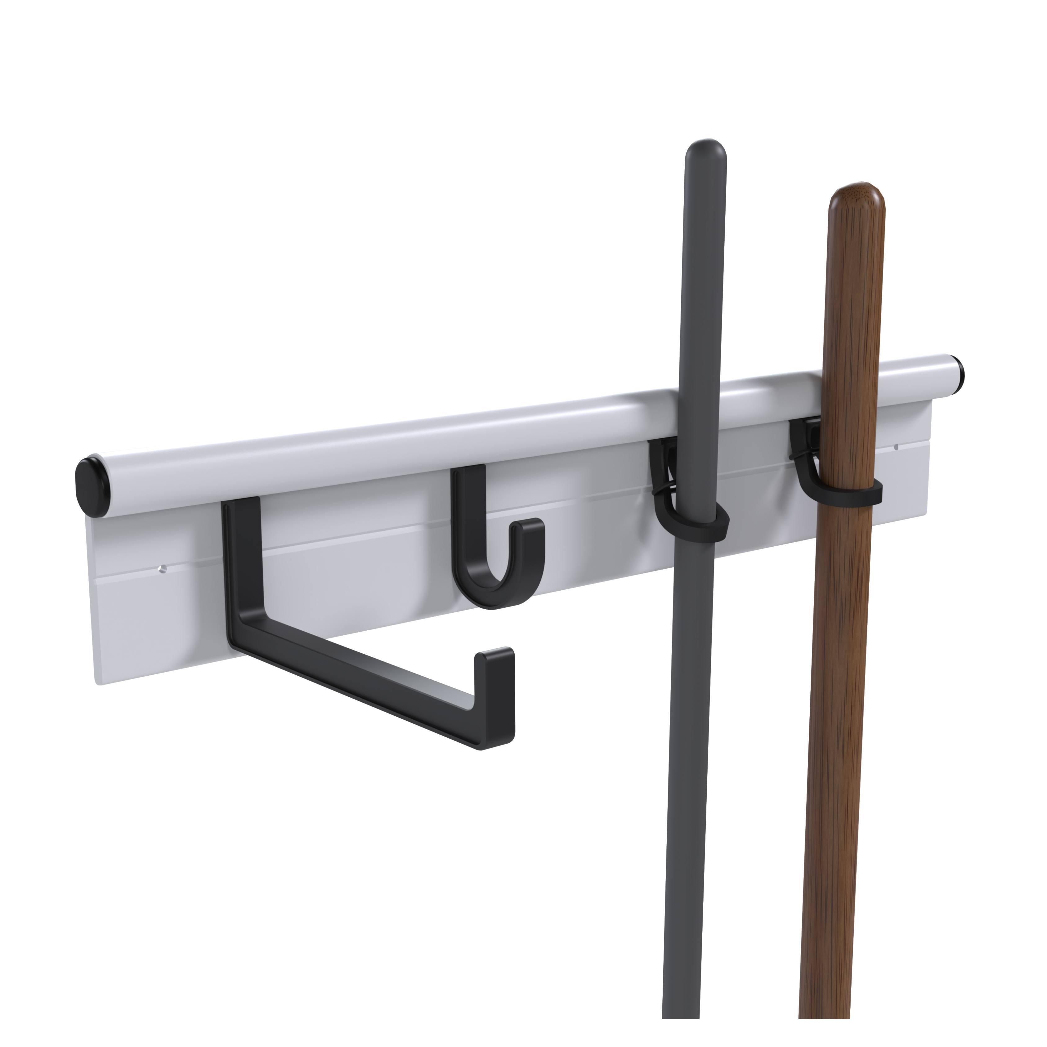 Angle. Hang It Simple - Hang It Simple Wall Mounted Universal Storage Hanger - Adjustable, Durable, Versatile 18” WH - Black.