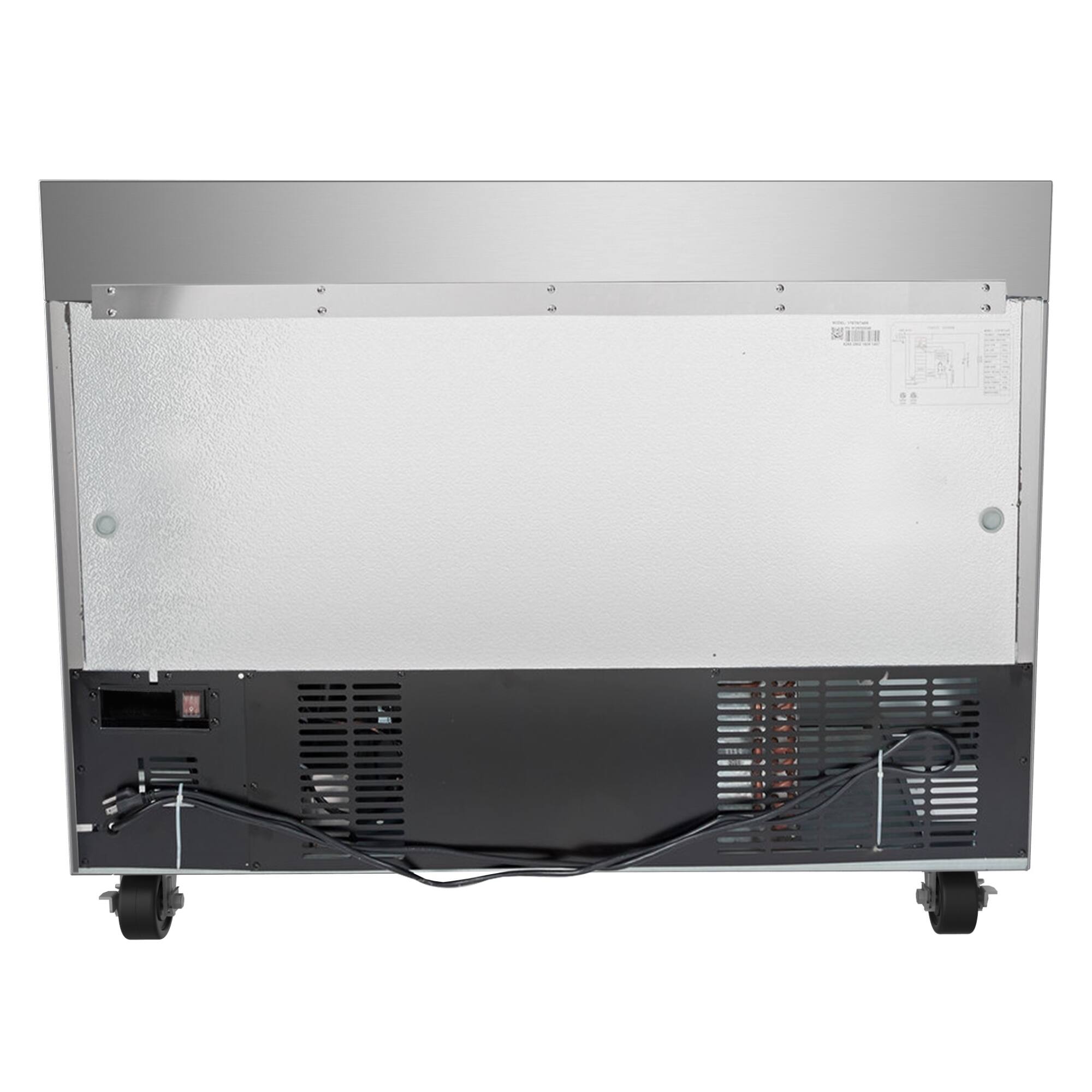 Alt View 5. Koolmore - 48 In. Stainless Steel Two-Door Worktop Commercial Freezer with 3.5 in. Backsplash, 12 Cu. Ft. - Stainless-Steel.